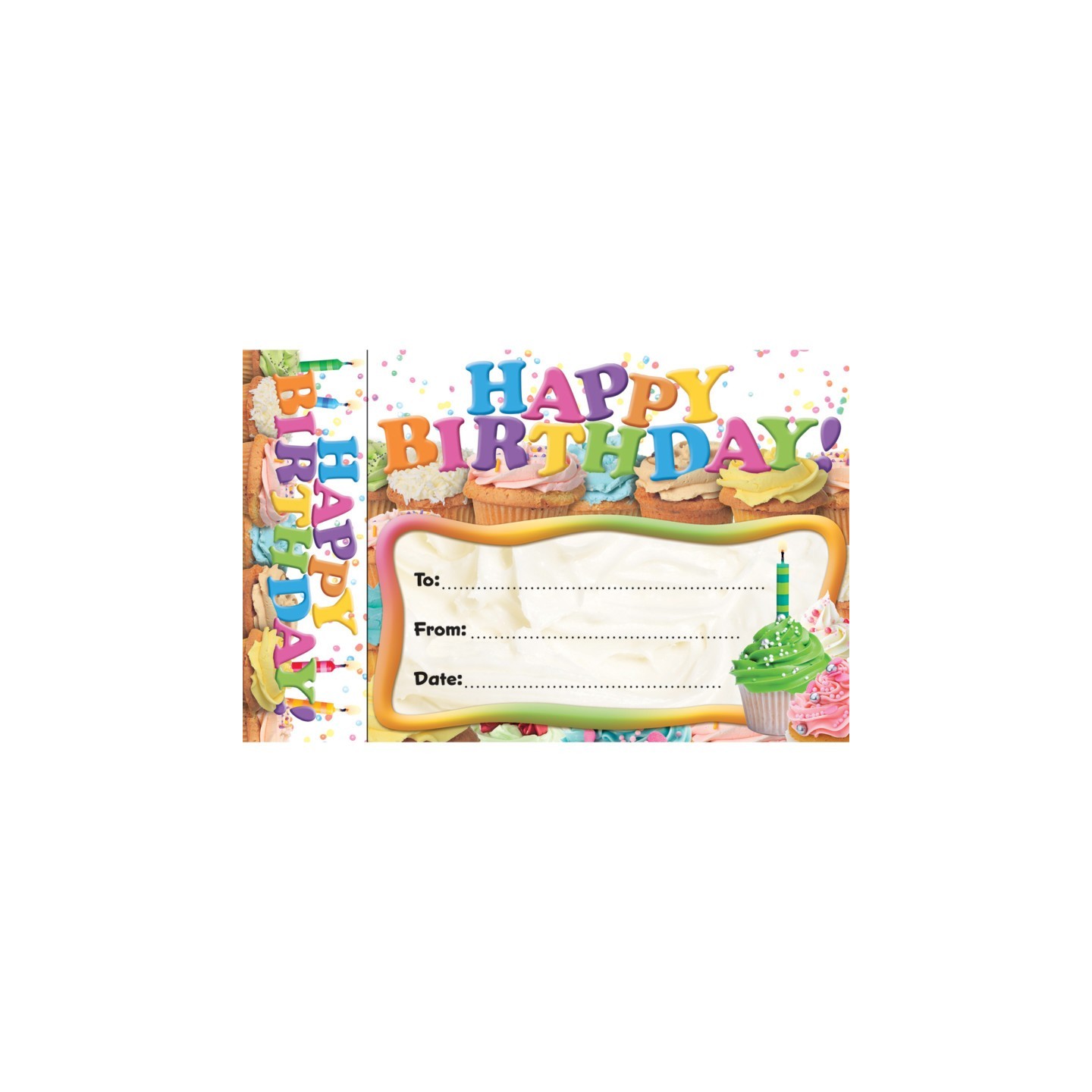 Edupress™ Happy Birthday Cupcakes Bookmark