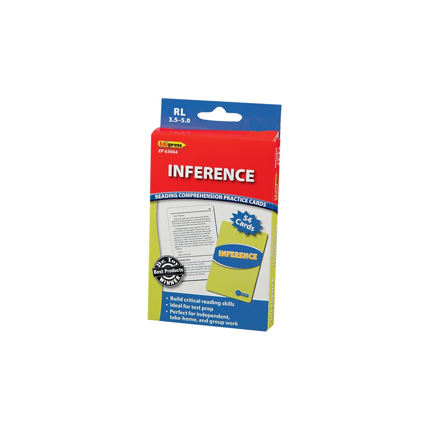 Edupress™ Reading Comprehension Practice Cards, Inference (RL 3.5-5.0)
