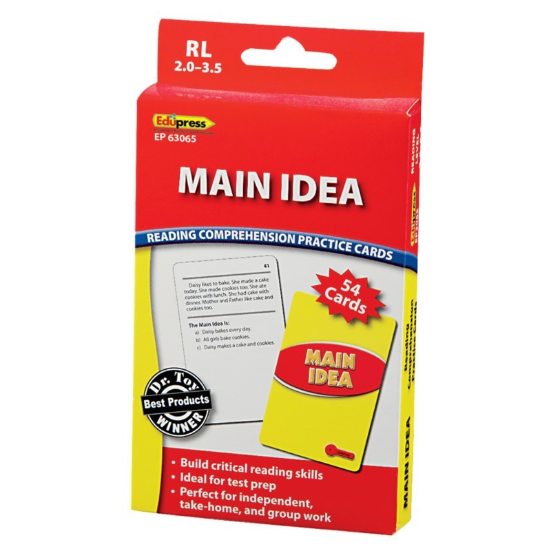 Edupress™ Main Idea Practice Cards, Levels 2.0-3.5