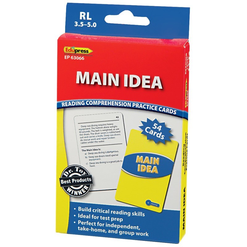Edupress™ Main Idea Practice Cards, Levels 3.5-5.0