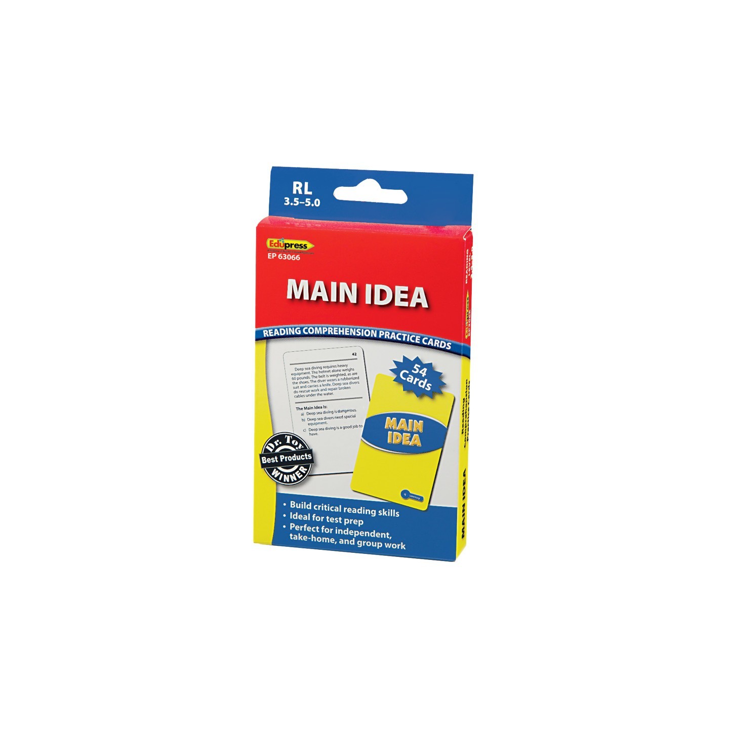 Edupress™ Main Idea Practice Cards, Levels 3.5-5.0
