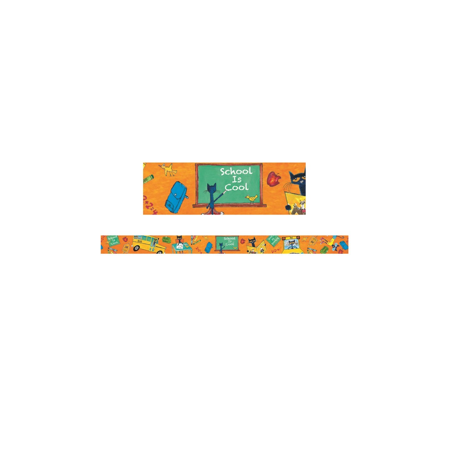 Edupress™ Pete the Cat School is Cool Straight Border Trim, 35 Feet