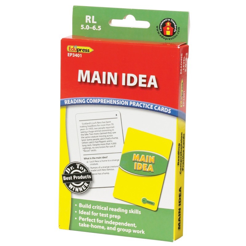 Edupress™ Main Idea Practice Cards, Levels 5.0-6.5