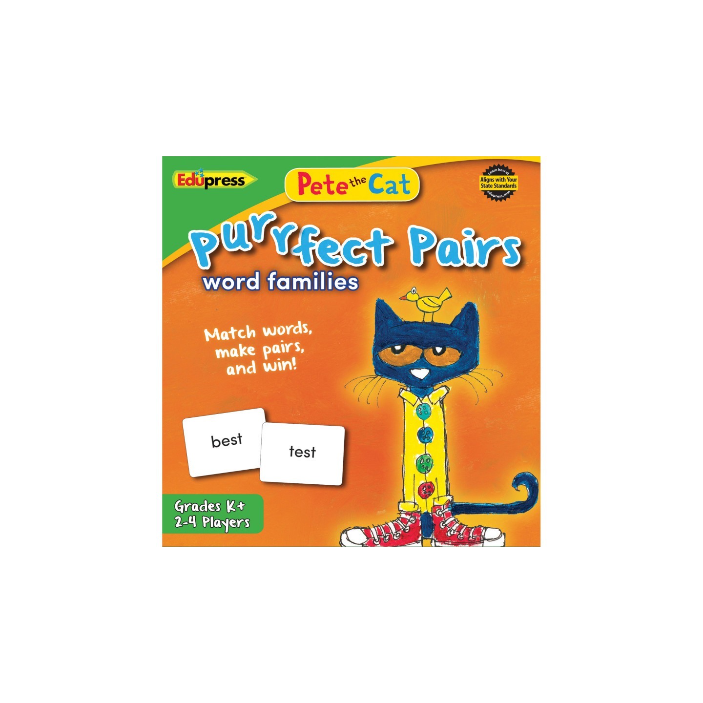 Edupress™ Pete the Cat® Purrfect Pairs Game: Word Families
