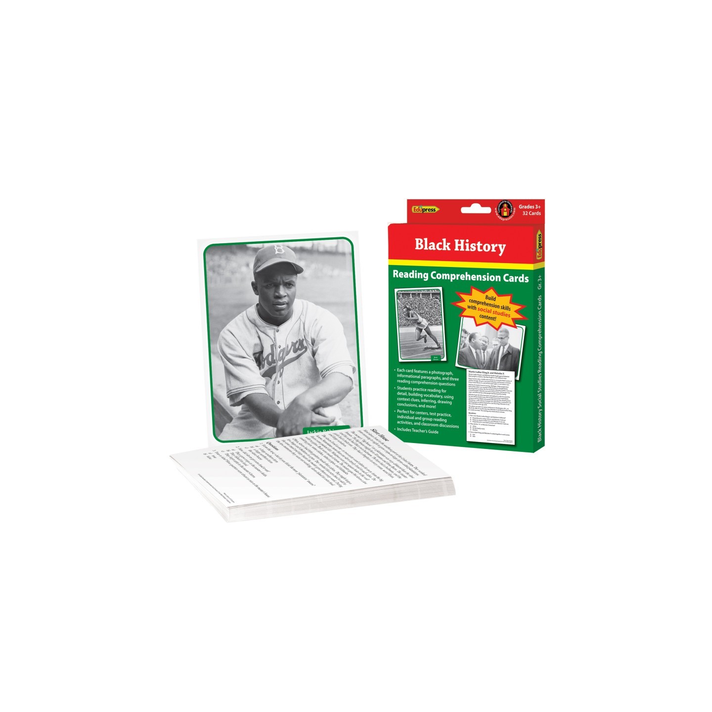 Edupress™ Reading Comprehension Social Studies Cards: Black History