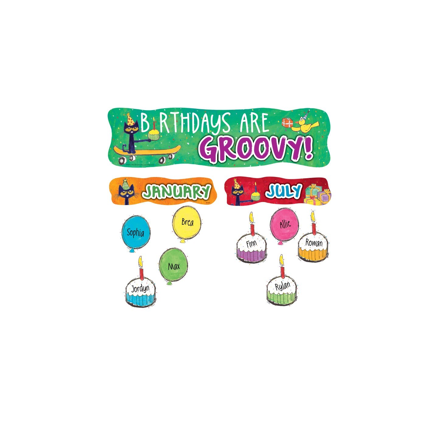 Edupress™ Pete the Cat Happy Birthday Mini Bulletin Board Set
