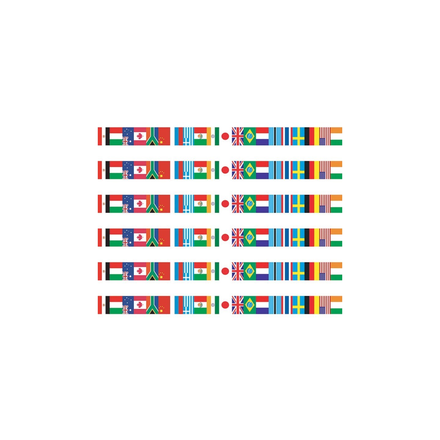 Edupress™ International Flags Spotlight Border™, 36 Per Pack, 6 Packs