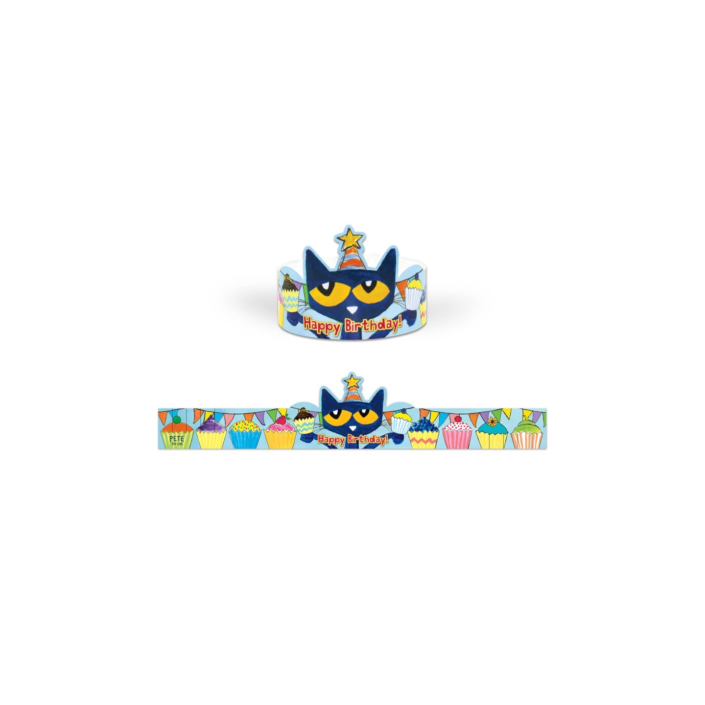 Teacher Created Resources® Pete the Cat Happy Birthday Crowns, Pack of 30