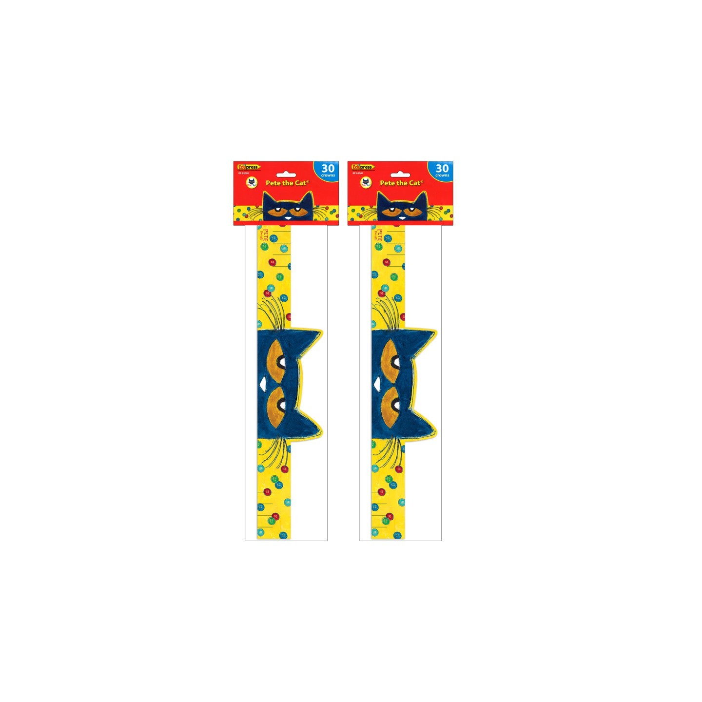 Teacher Created Resources® Pete the Cat Crowns, 30 Per Pack, 2 Packs