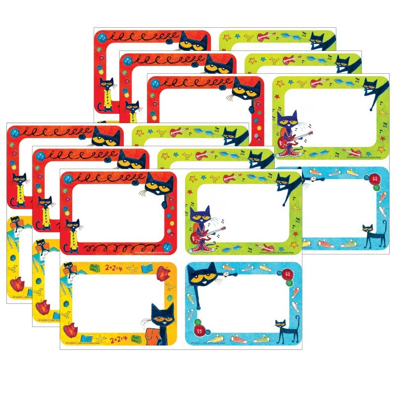 Edupress™ Pete the Cat Name Tags/ Labels, 36 Per Pack, 6 Packs