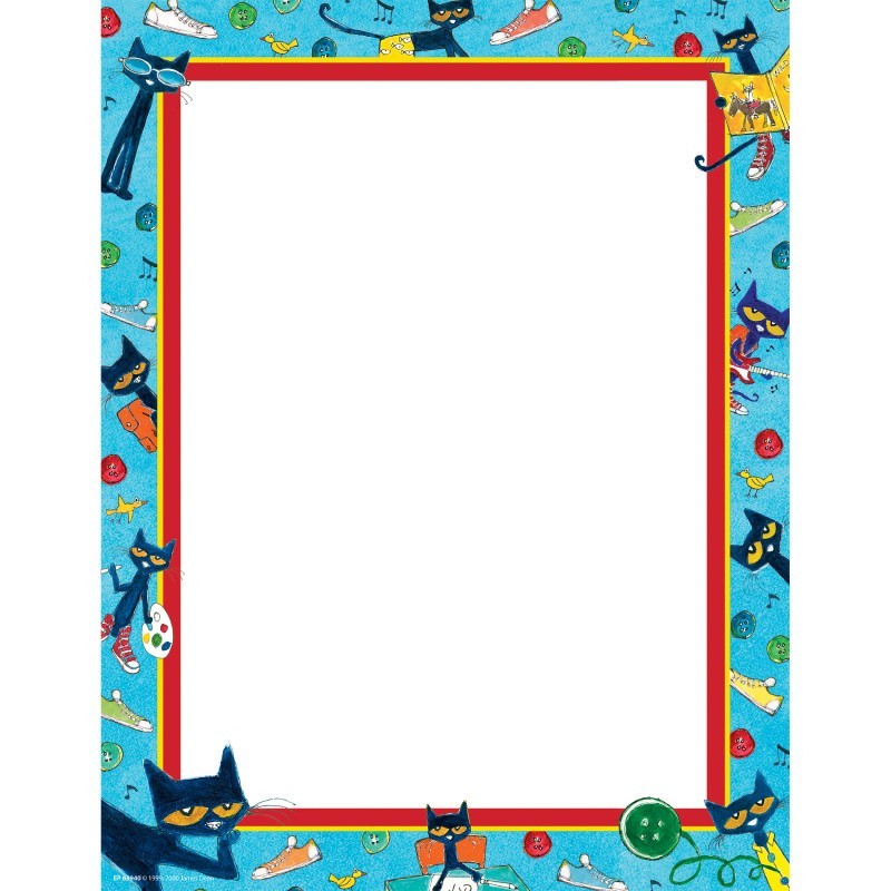 Edupress™ Pete the Cat® Computer Paper, 50 Sheets