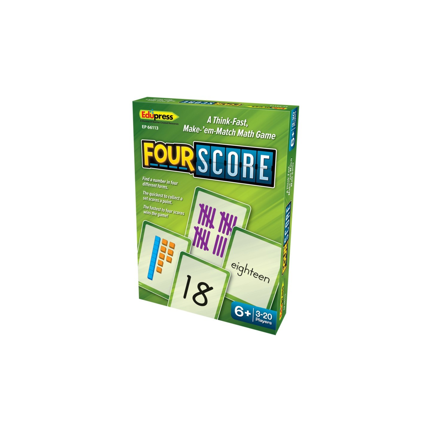 Teacher Created Resources® Four Score Dice Game