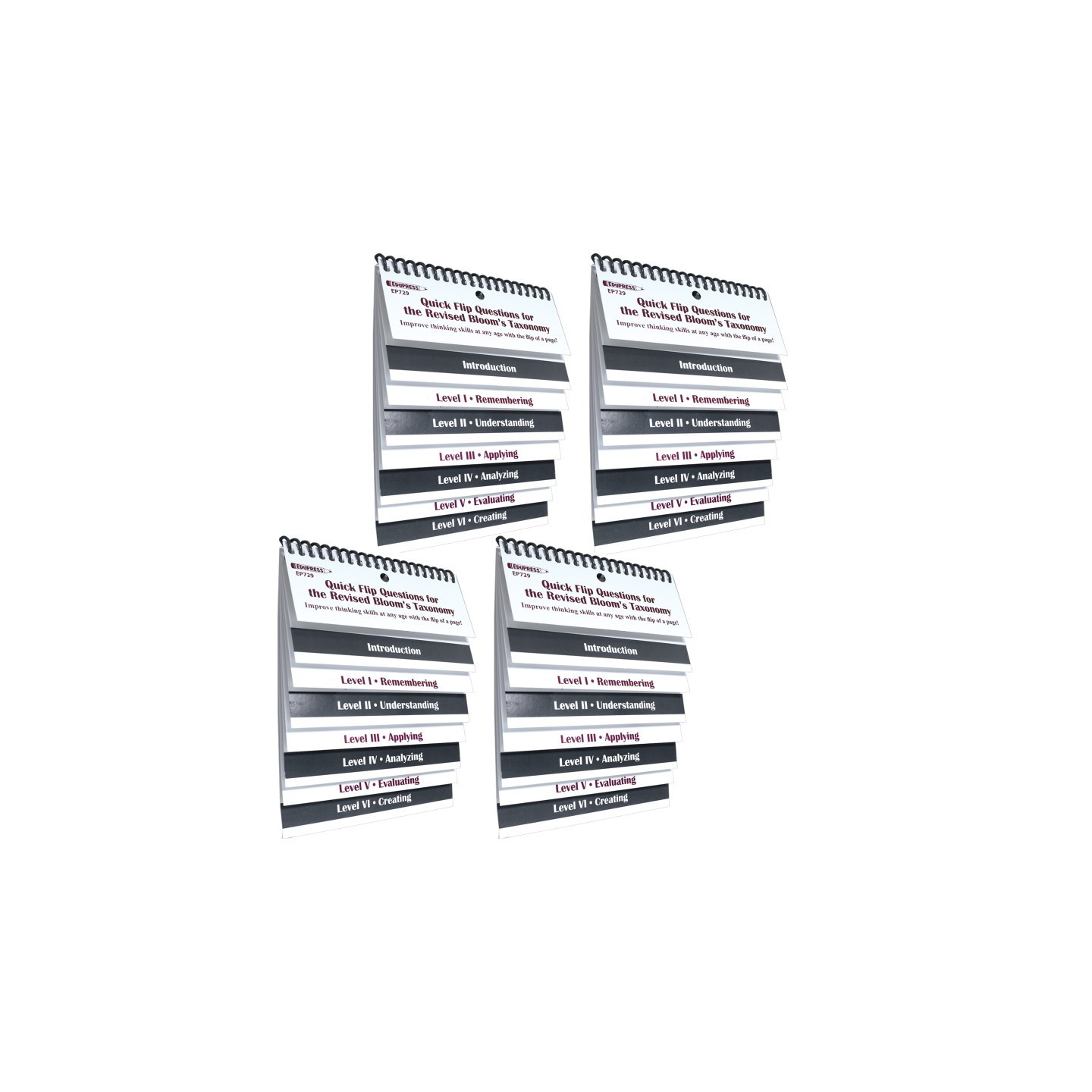 Edupress™ Quick Flip Questions for the Revised Bloom's Taxonomy, Pack of 4