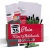 Show-me® Classpack of 35 x Plain/Plain 8" x 12" Whiteboards, with Pens, Erasers, Cleaner