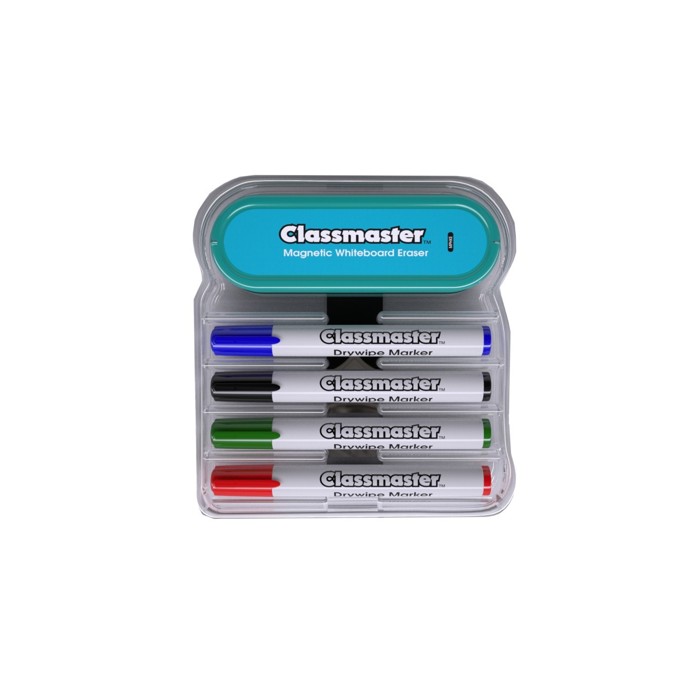 Classmaster Magnetic Dry Erase Organizer with Magnetic Eraser & 4 Markers