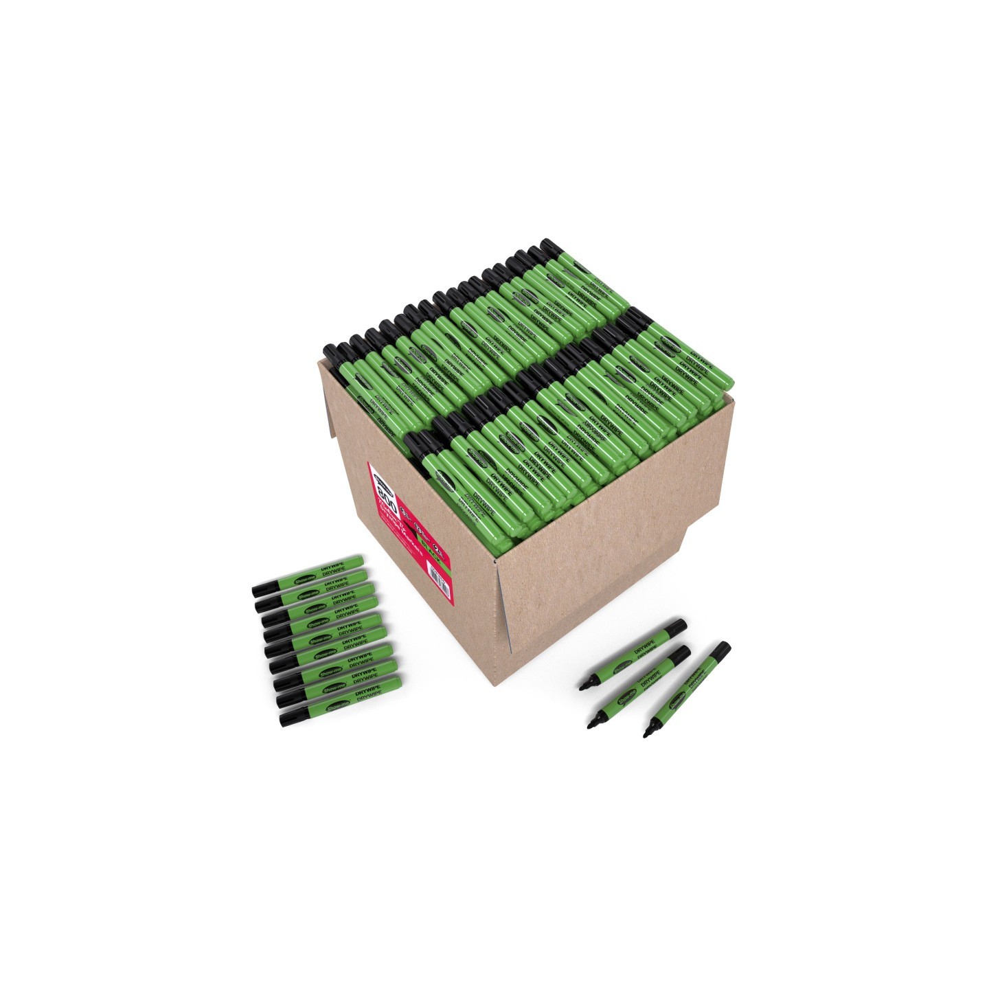 Show-me® Medium Tip Slim Barrel Dry Erase Markers, Black, Extra Large Bulk Box of 800