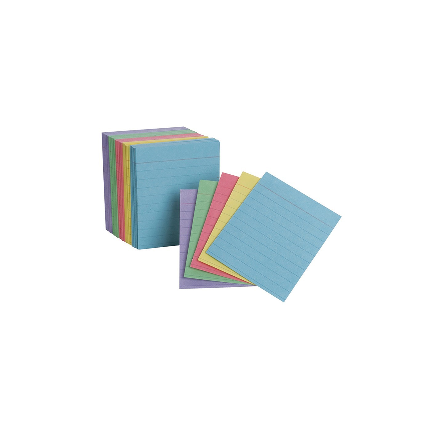 Oxford® Mini Index Cards, 3" x 2.5", Ruled, Assorted Colors, 200 Per Pack