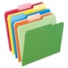 Pendaflex® Two-Tone Color File Folders, Letter Size, Assorted Colors, 1/3 Cut, Box of 100