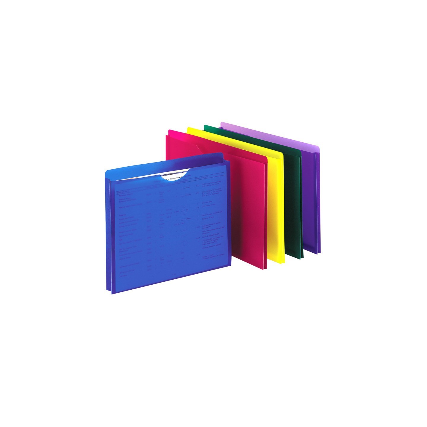 Pendaflex® Poly File Jackets, Letter Size, Assorted Colors, Pack of 10