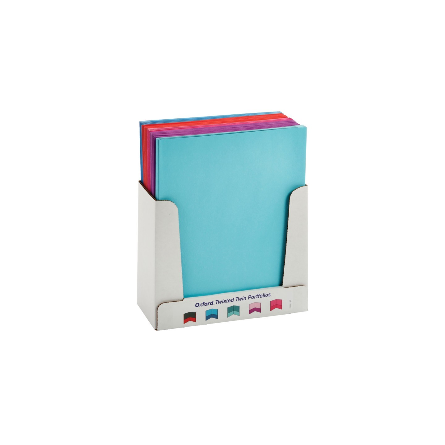 Oxford® Twisted Twin Pocket Folders, Letter Size, Assorted, Each