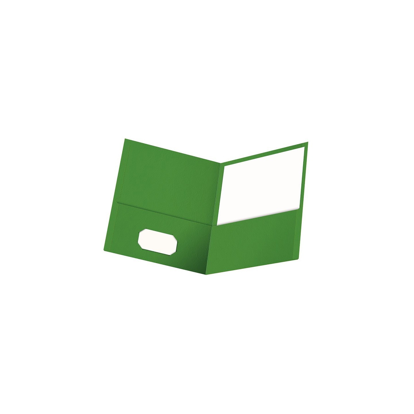 Oxford® Twin Pocket Folders, Green, 25 Per Box