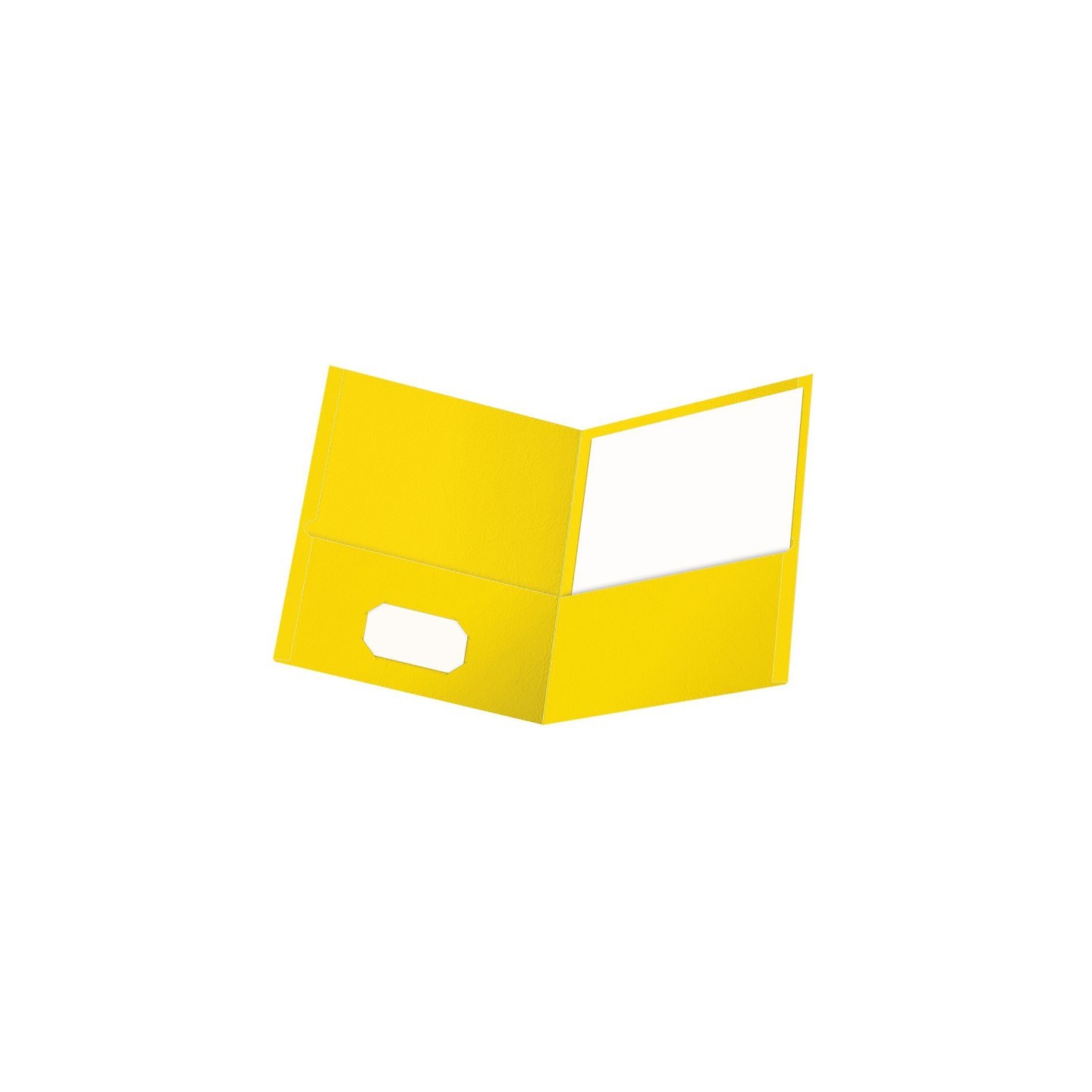 Oxford® Twin Pocket Folders, Yellow, 25 Per Box