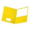 Oxford® Twin Pocket Folders, Yellow, 25 Per Box