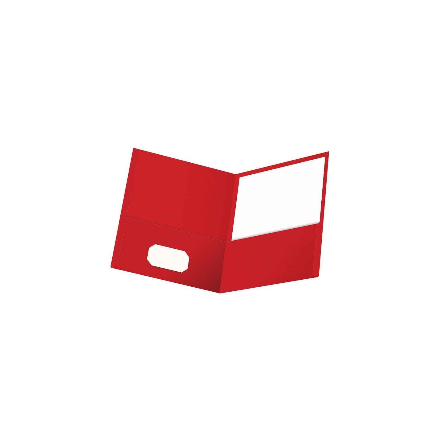 Oxford® Twin Pocket Folders, Red, 25 Per Box