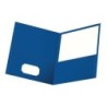 Oxford® Twin Pocket Folders, Letter Size, Royal Blue, Box of 25