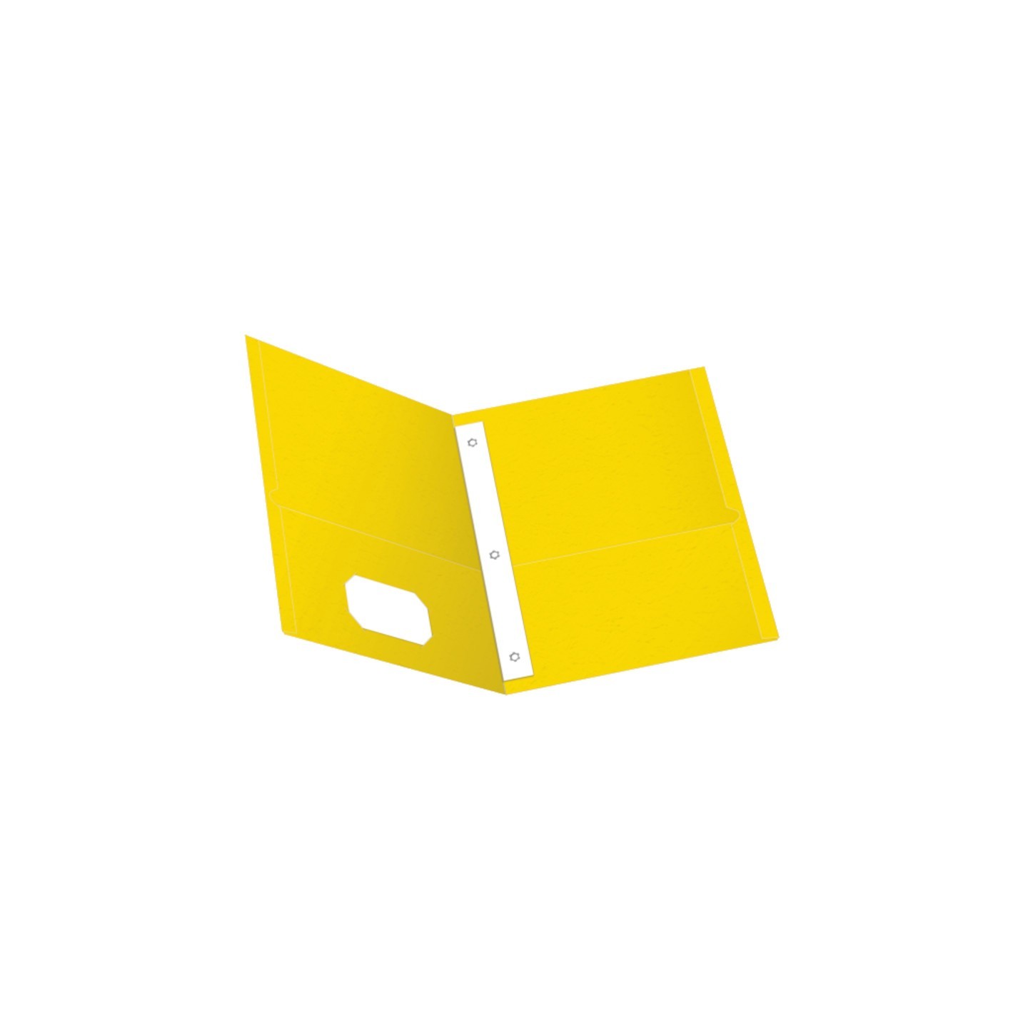 Oxford® Twin Pocket Folders with Fasteners, Letter Size, Yellow, Box of 25