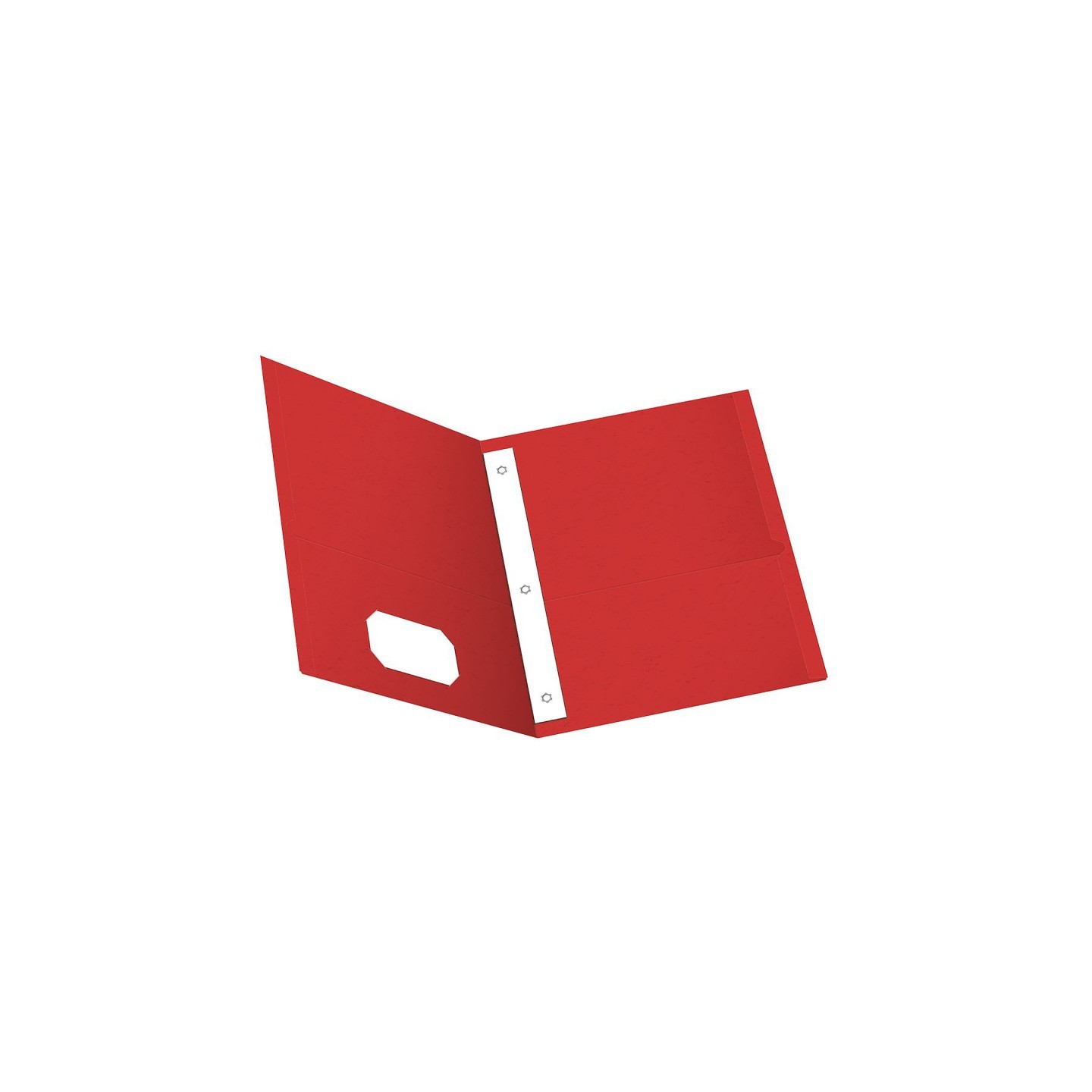 Oxford® Twin Pocket Folders with Fasteners, Red, Box of 25