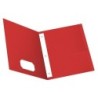 Oxford® Twin Pocket Folders with Fasteners, Red, Box of 25