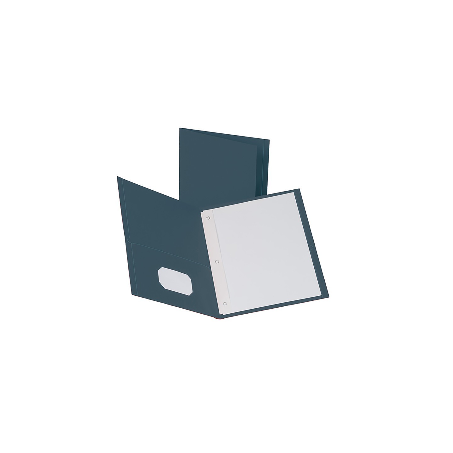 Oxford® Twin Pocket Folders with Fasteners, Dark Blue, Box of 25
