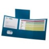 Oxford® Paper Tri Fold Pocket Folder, Blue, Pack of 20