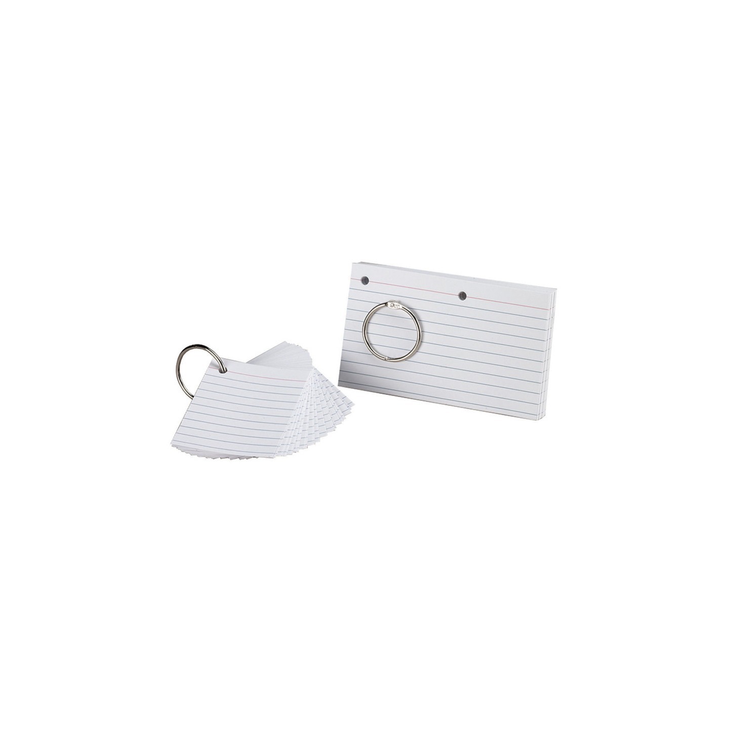 Oxford® JustFlip-it!™ Punched & Perfed Study Cards, Ruled, White