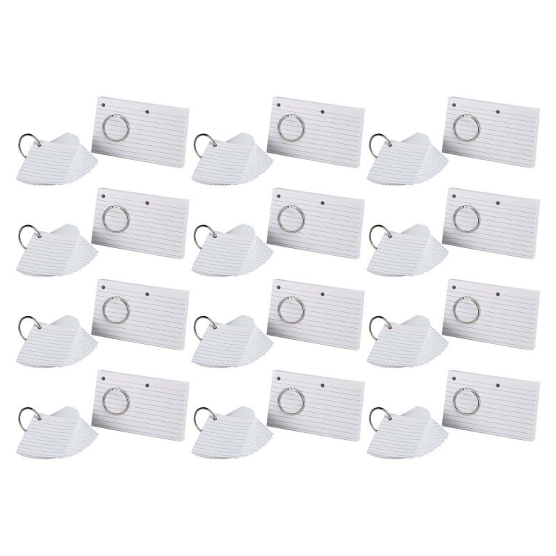 Oxford® JustFlip-it!™ Punched & Perfed Study Cards, 3" x 5", 75 Per Pack, 12 Packs