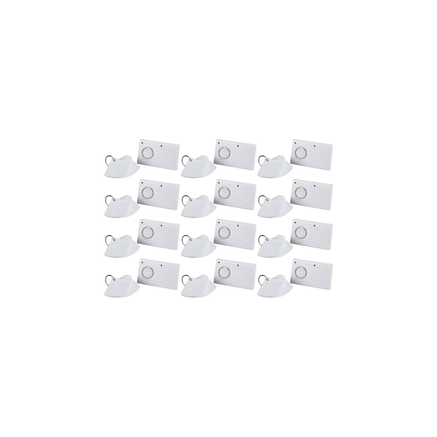 Oxford® JustFlip-it!™ Punched & Perfed Study Cards, 3" x 5", 75 Per Pack, 12 Packs