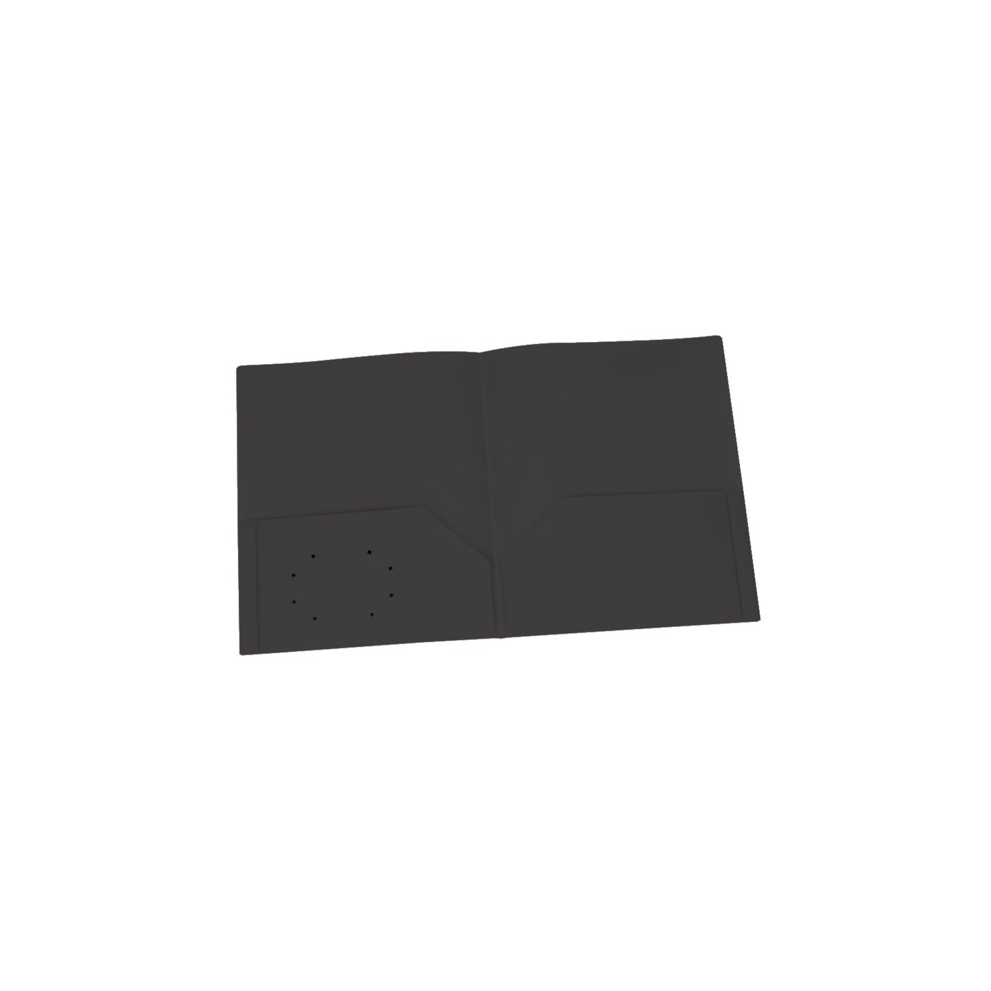 Oxford® Poly Two Pocket Portfolio, Black, Pack of 25