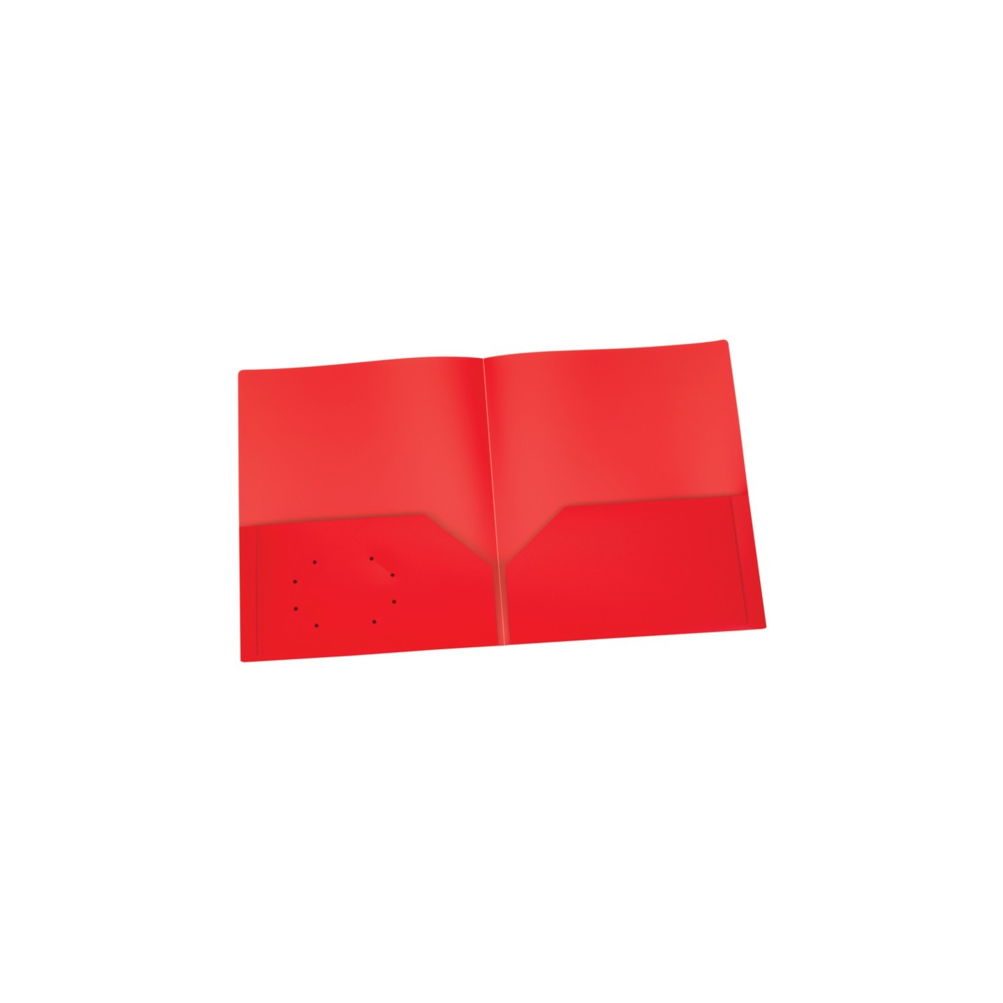 Oxford® Poly Two Pocket Portfolio, Red, Pack of 25