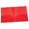 Oxford® Poly Two Pocket Portfolio, Red, Pack of 25