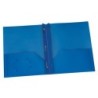 Oxford® Blue Poly Two Pocket Portfolio with Prongs, Pack of 25
