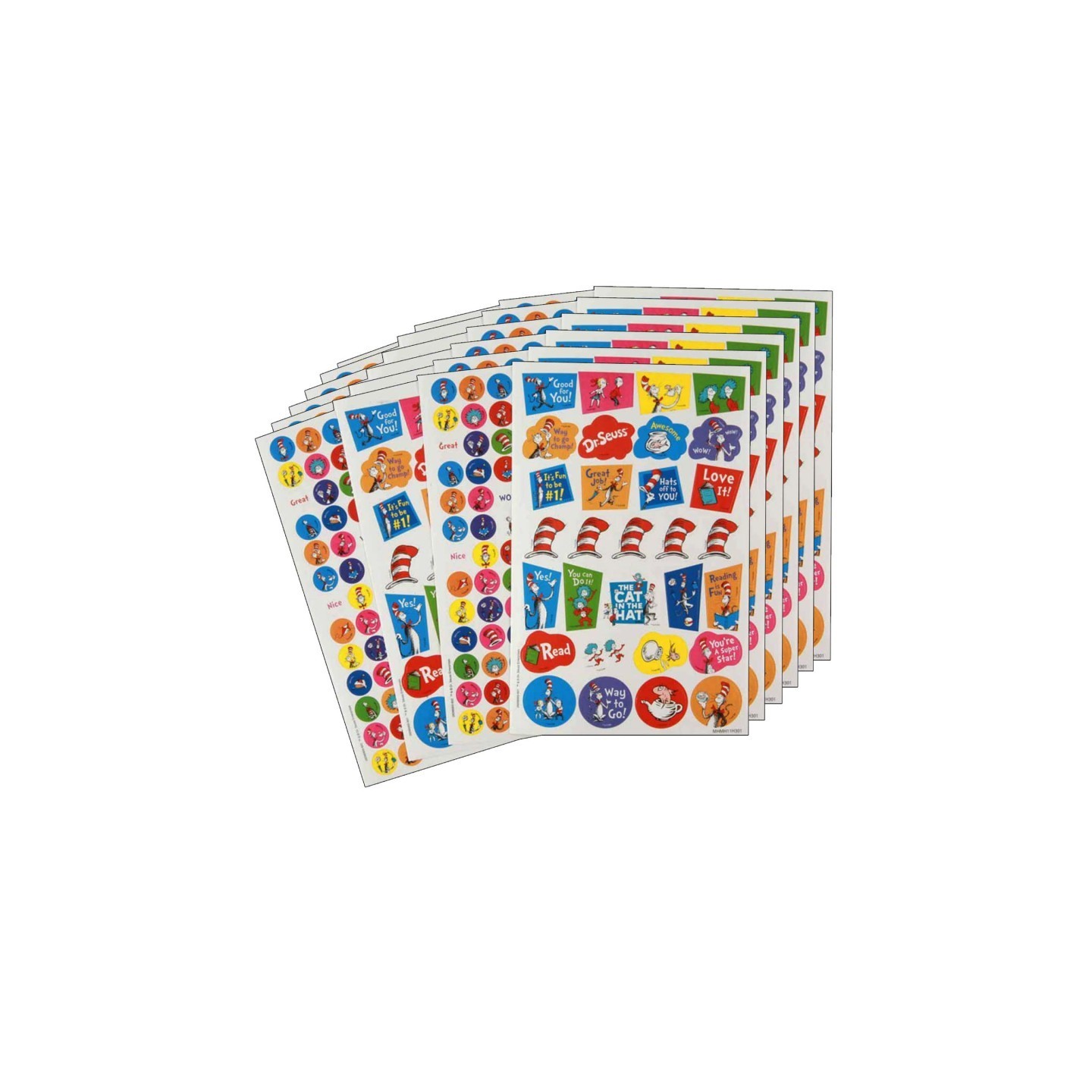 Eureka® Cat in the Hat™ Sticker Book, 536 Stickers Per Book, Pack of 6