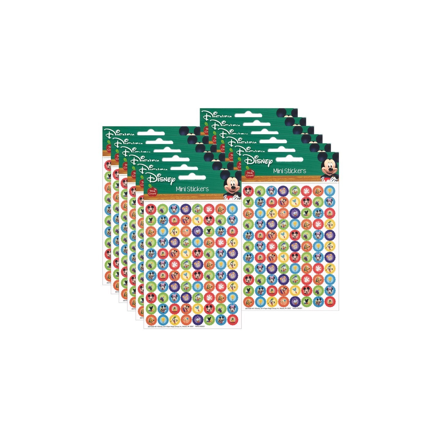 Eureka® Mickey Mouse Clubhouse® Gears Mini Stickers, 704 Per Pack, 12 Packs