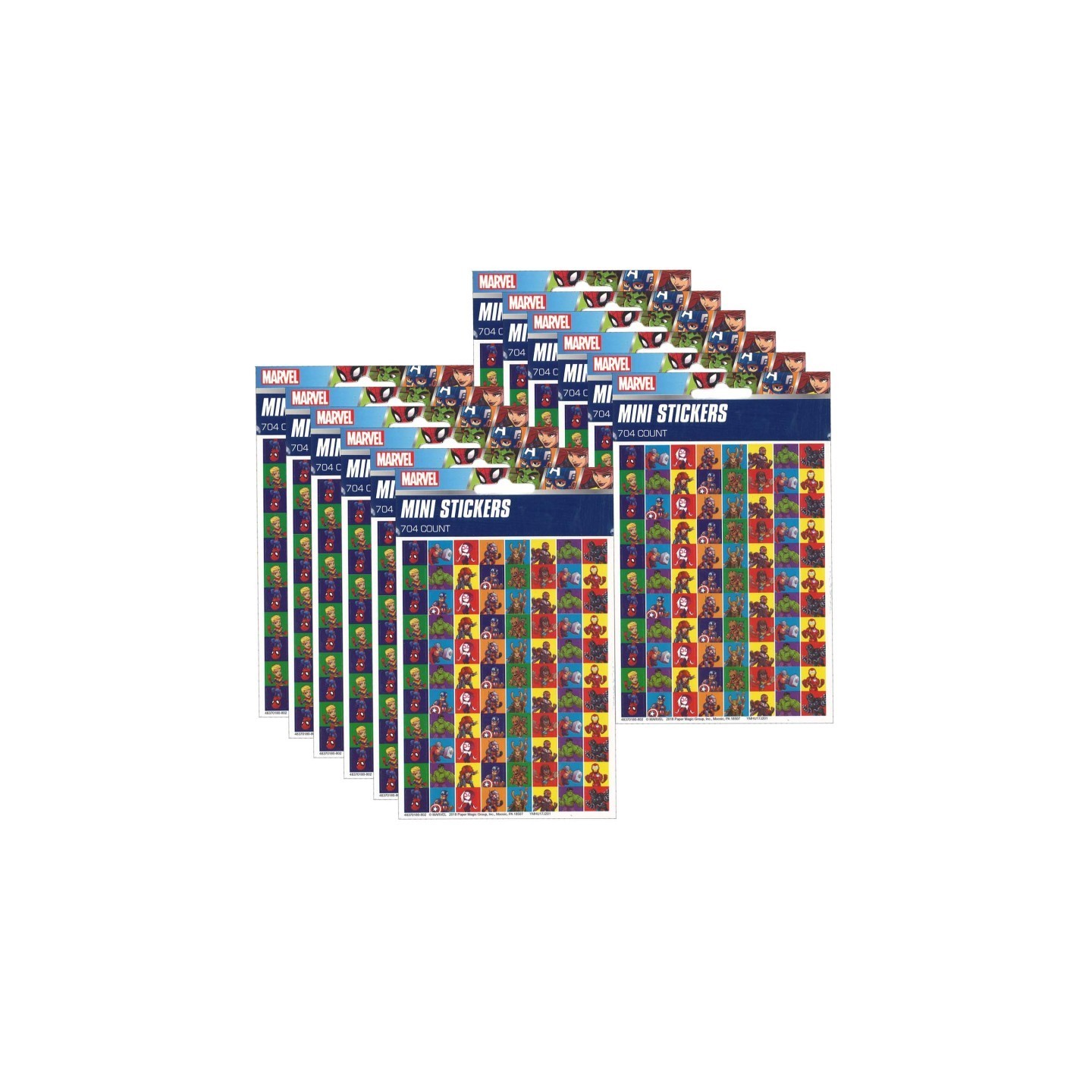 Eureka® Marvel™ Super Hero Adventure Mini Stickers, 704 Per Pack, 12 Packs