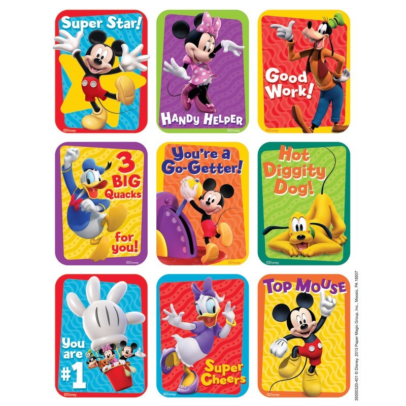 Eureka® Mickey Mouse Clubhouse® Motivational Giant Stickers, Pack of 36