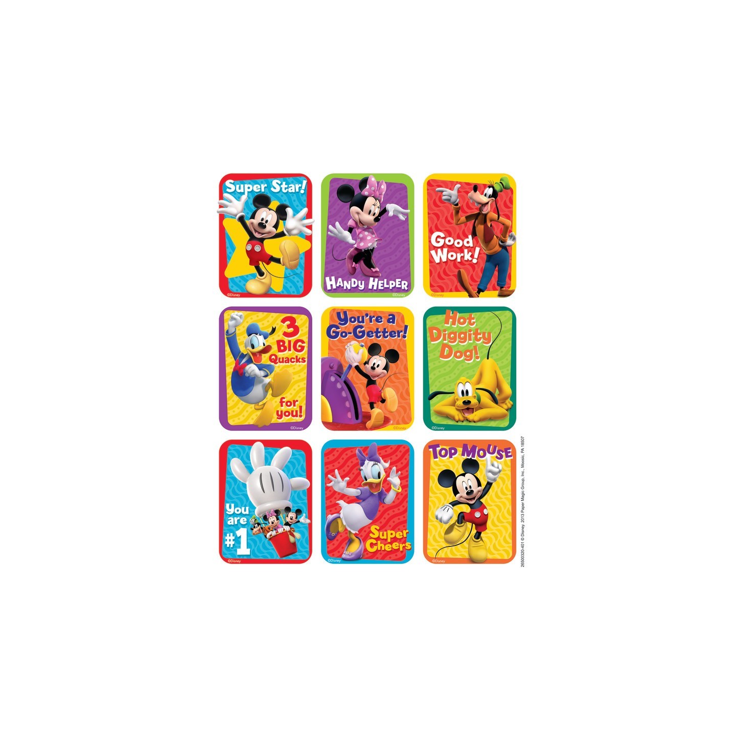 Eureka® Mickey Mouse Clubhouse® Motivational Giant Stickers, Pack of 36