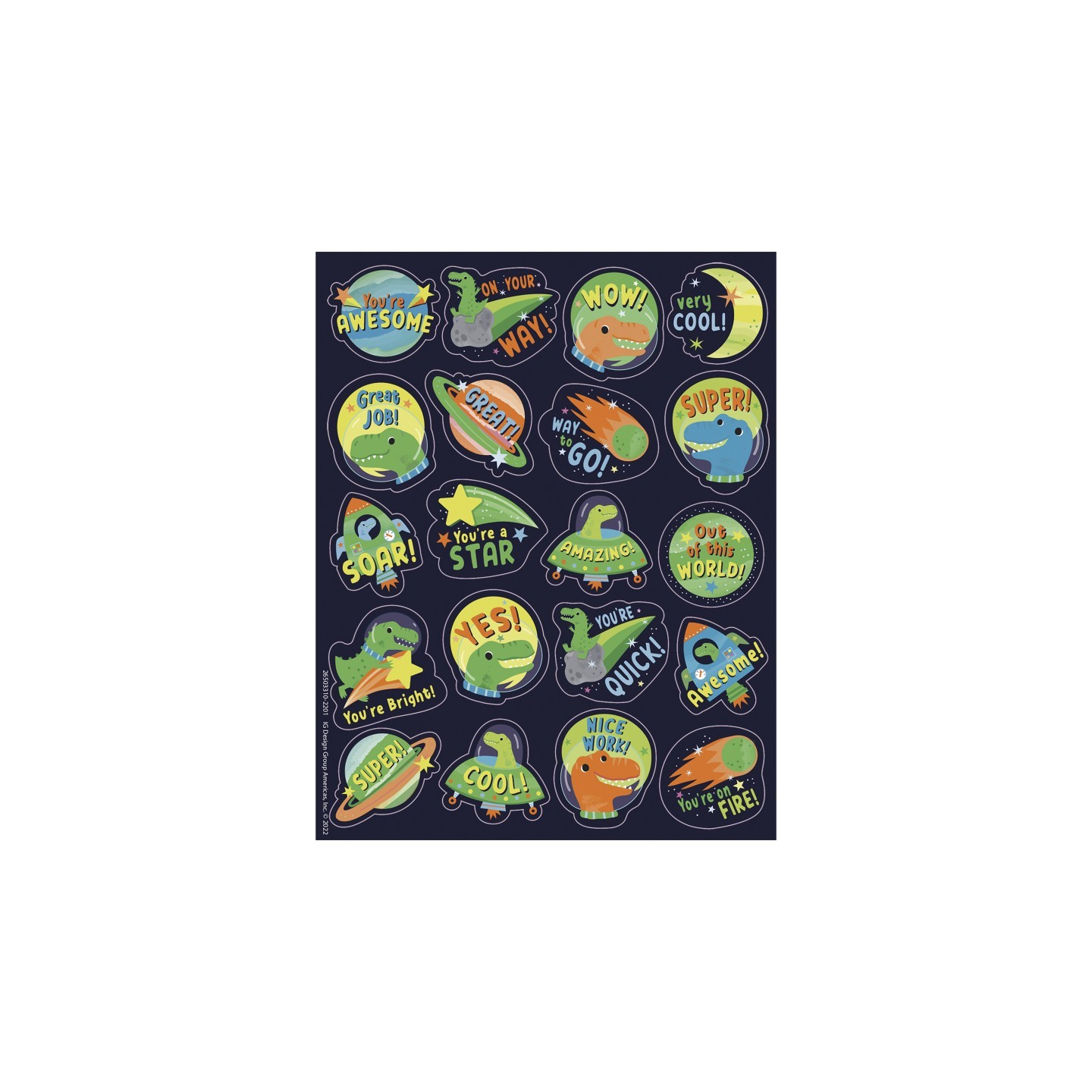 Eureka® Dinosaur Dinosaur Breath Scented Stickers, Pack of 80
