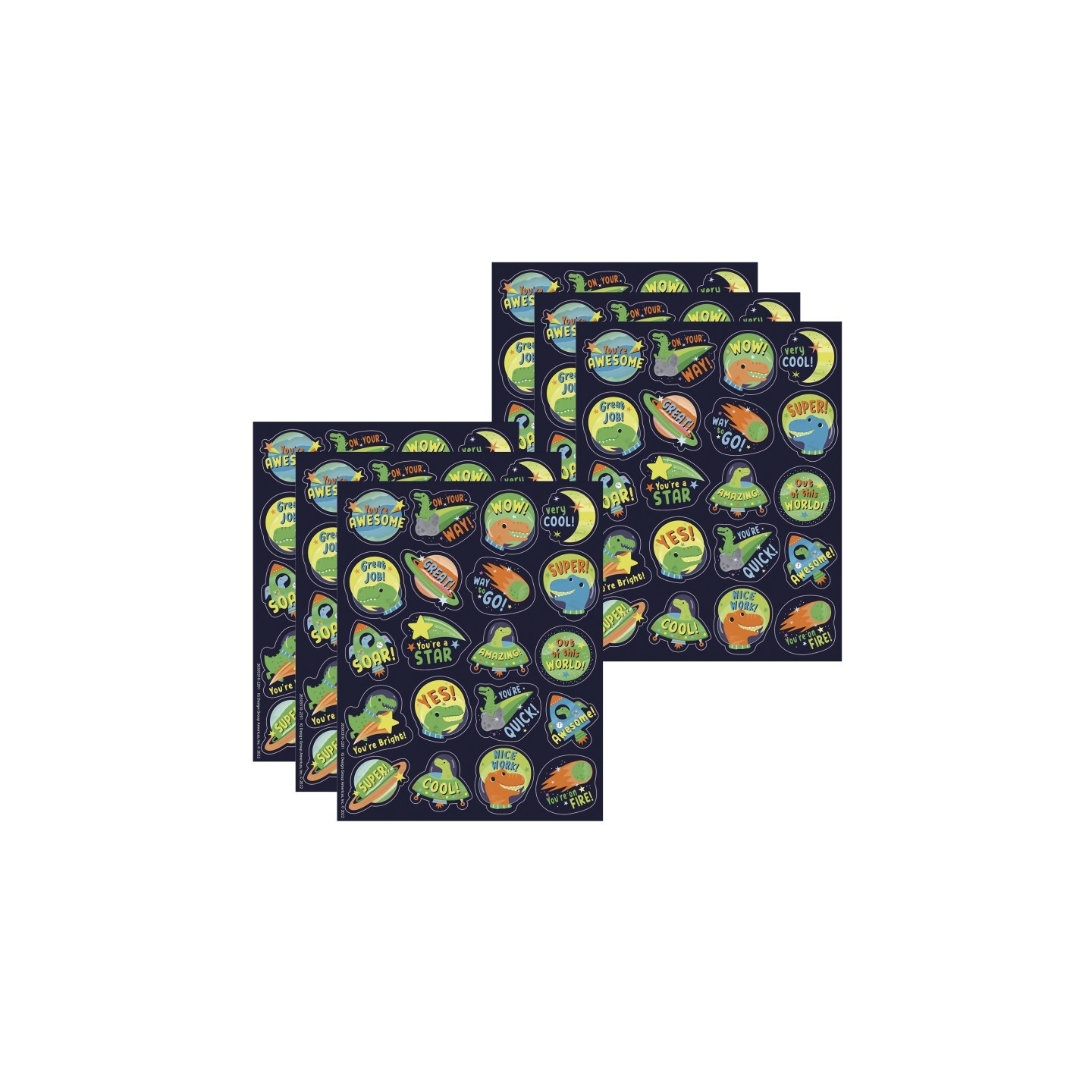 Eureka® Dinosaur Dinosaur Breath Scented Stickers, 80 Per Pack, 6 Packs