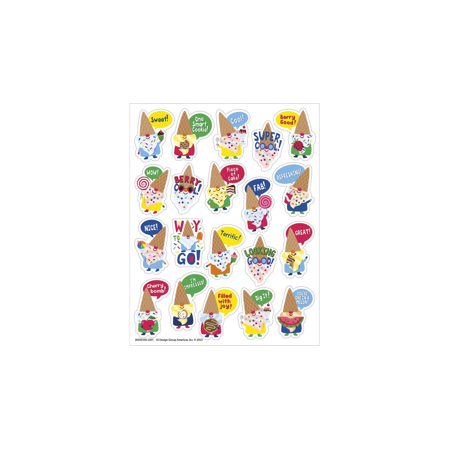 Eureka® Dessert Gnomes Candy Scented Stickers, Pack of 80