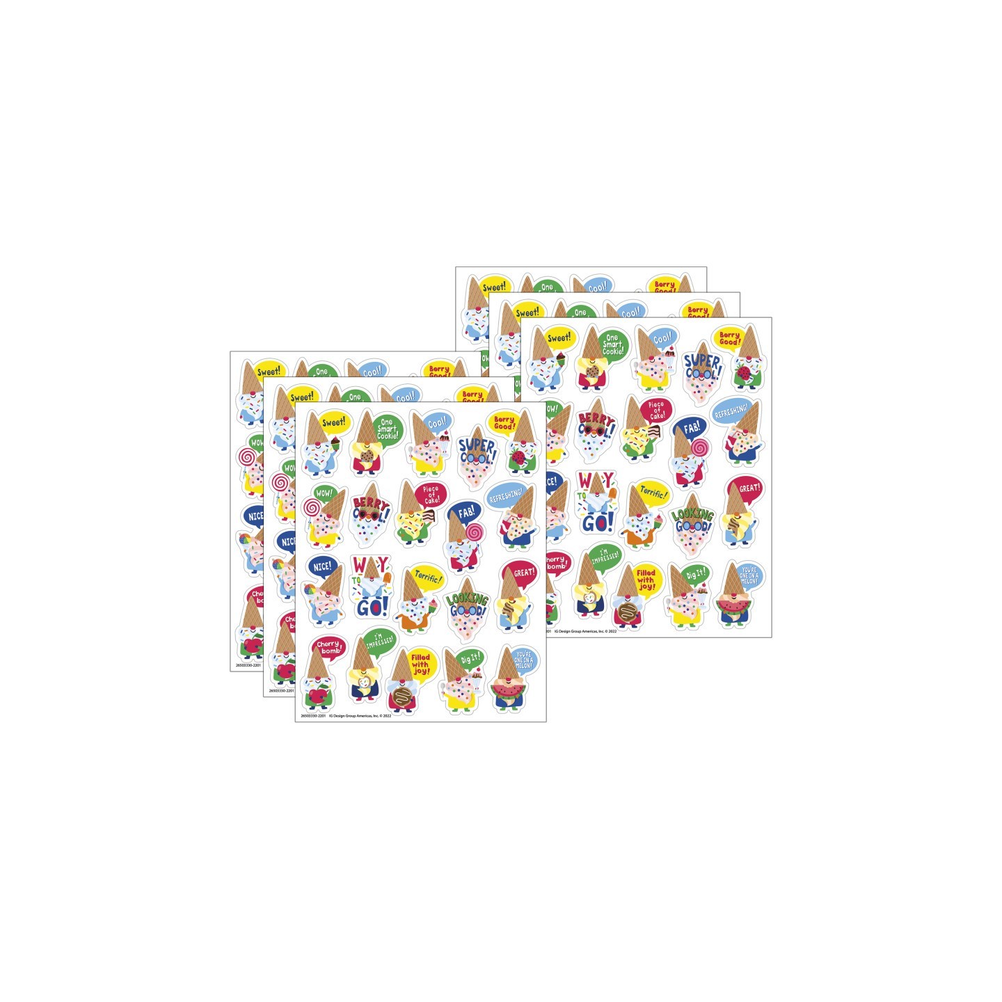 Eureka® Dessert Gnomes Candy Scented Stickers, 80 Per Pack, 6 Packs